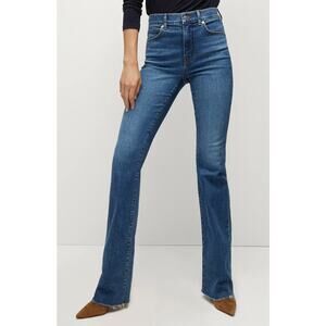 Veronica Beard Cameron Raw Hem Bootcut High Rise Jeans Serendipity Size 29 NWT